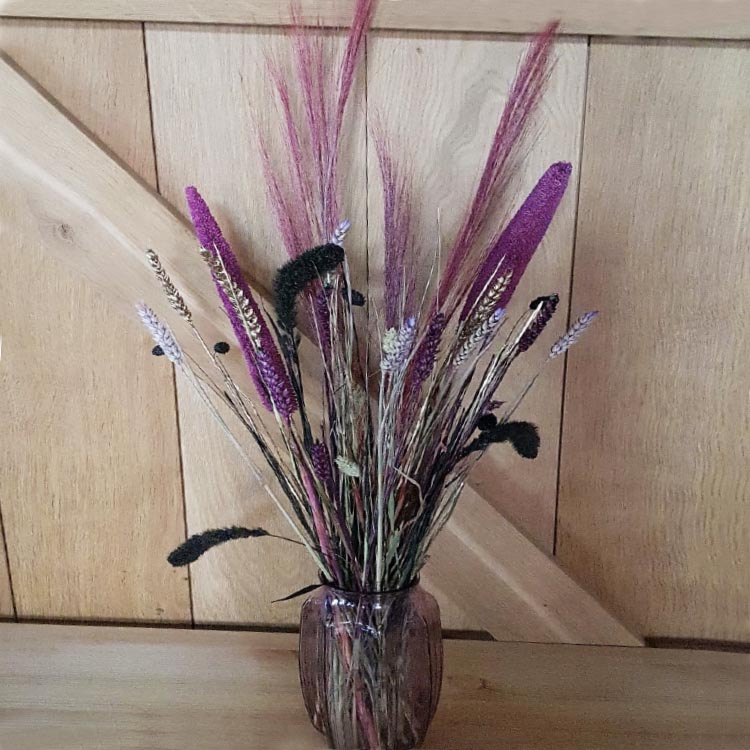 Droogboeket Luxe lila paars