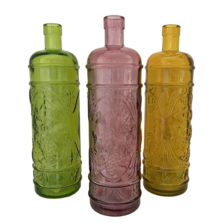 Vaas gerecycled glas - 30cm - Roze - Afbeelding 2