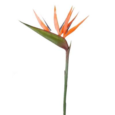 Zijden bloem Strelitzia/Paradijsvogel - Oranje - 90cm
