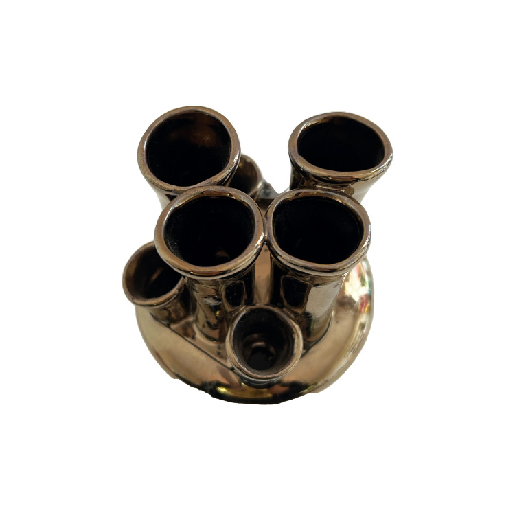 Toeter-/Tulpvaasje brons - 15cm - Afbeelding 2