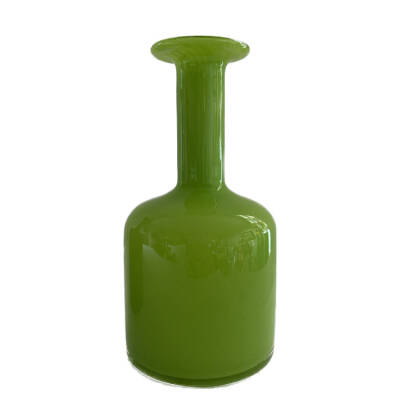 Glazen vaas, lime, 20cm hoog