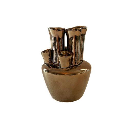 Toeter-/Tulpvaasje, brons/bruin, 15cm hoog