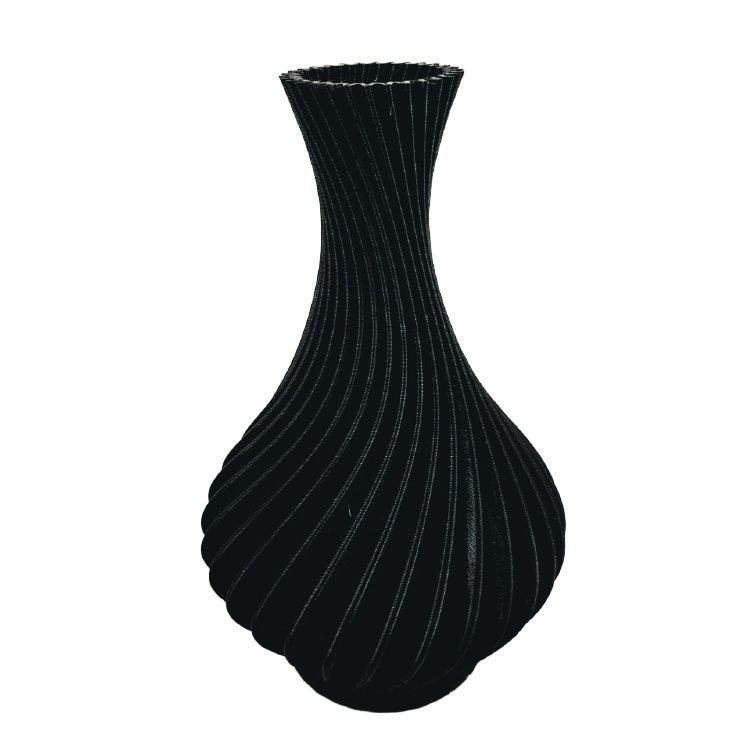 Kunststof vaasje - zwart - ca. 22 cm