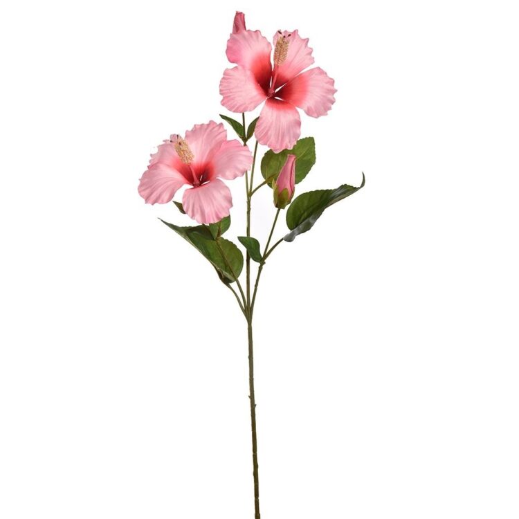 Zijden bloem Hibiscus roze