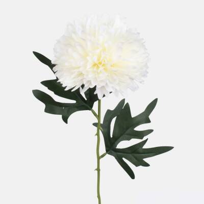 Zijden bloem Chrysant creme - 55 cm