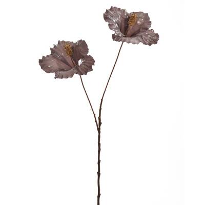 Hibiscus Taupe met goud 60cm