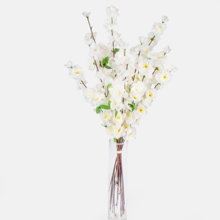 Kunsttak Appelbloesem Crème-Roze - 59cm - Afbeelding 2