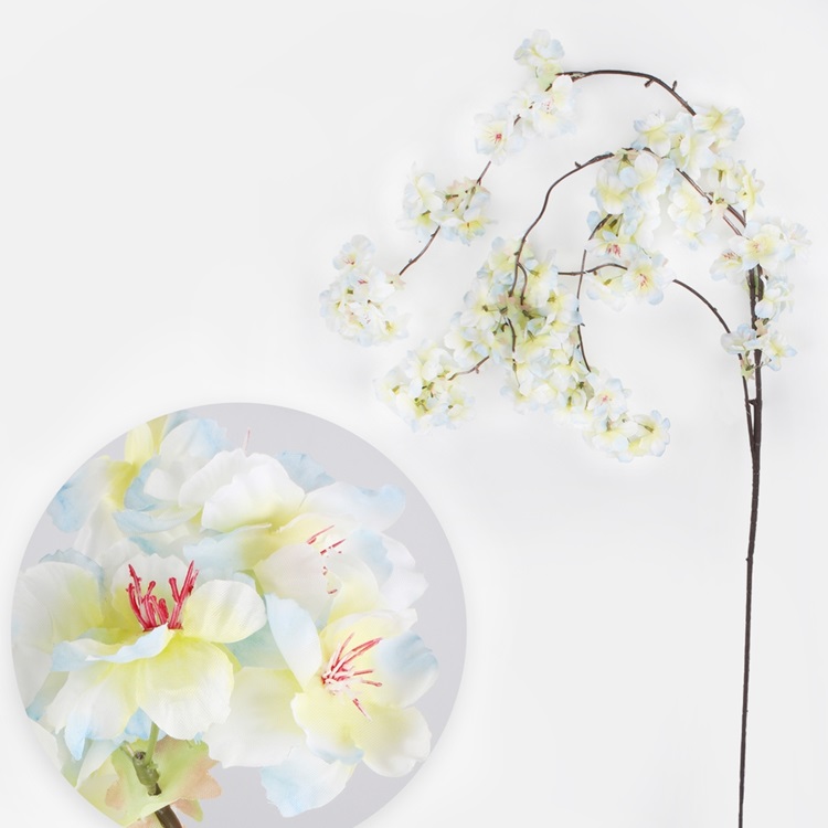 Appelbloesem geel met blauw