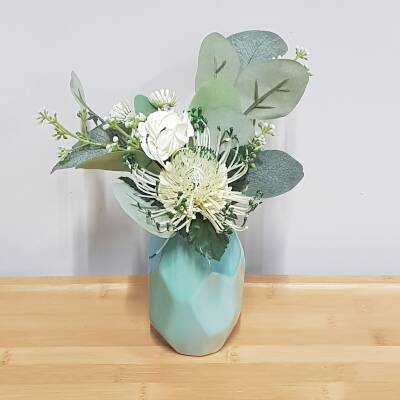 zijden-boeketje-mintgroen-vaasje